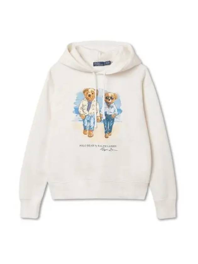 W Ralph Ricky Bear Fleece Hoodie White - POLO RALPH LAUREN - BALAAN 2