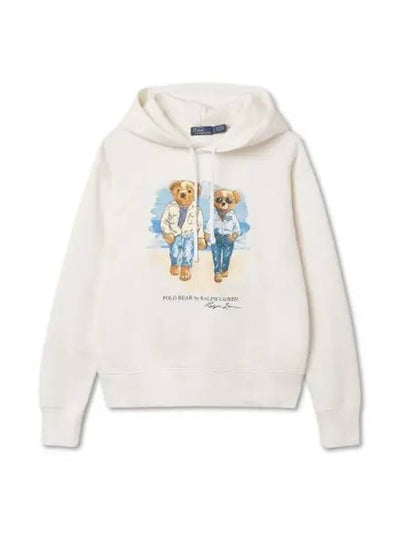 W Ralph Ricky Bear Fleece Hoodie White - POLO RALPH LAUREN - BALAAN 2