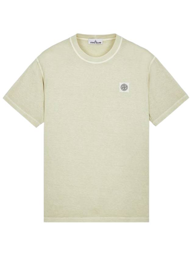 Organic Cotton Short Sleeve T-Shirt Pistachio - STONE ISLAND - BALAAN 2