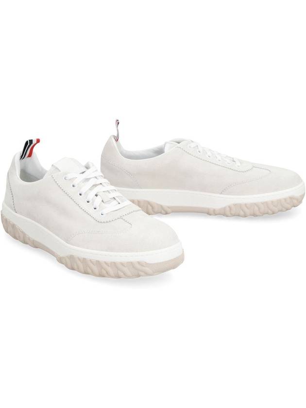 Calf Suede Cable Knit Sole Field Shoes White - THOM BROWNE - BALAAN 4