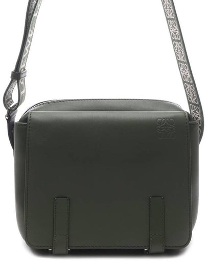 Military Leather Messenger Bag Hunter Green - LOEWE - BALAAN 2