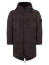 Wappen Stretch Wool Nylon Long Parka Brown - STONE ISLAND - BALAAN 1