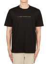 Metropolis Series Mercerized Jersey Graphic Badge Short Sleeve T-Shirt Black - CP COMPANY - BALAAN 2