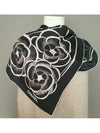 Camellia Drawing Square Scarf Black - CHANEL - BALAAN 6