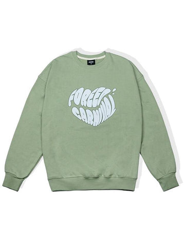 Oversized Fit Carnival Sweatshirt Mint Green - FOREEDCLUB - BALAAN 1