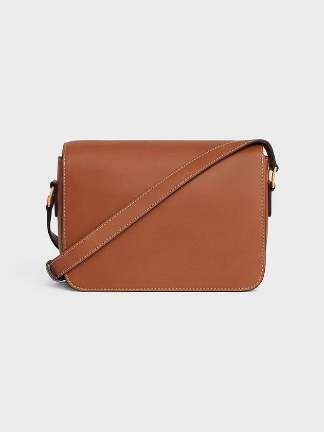 Natural TIN Triomphe Calfskin Cross Bag Tan - CELINE - BALAAN 4