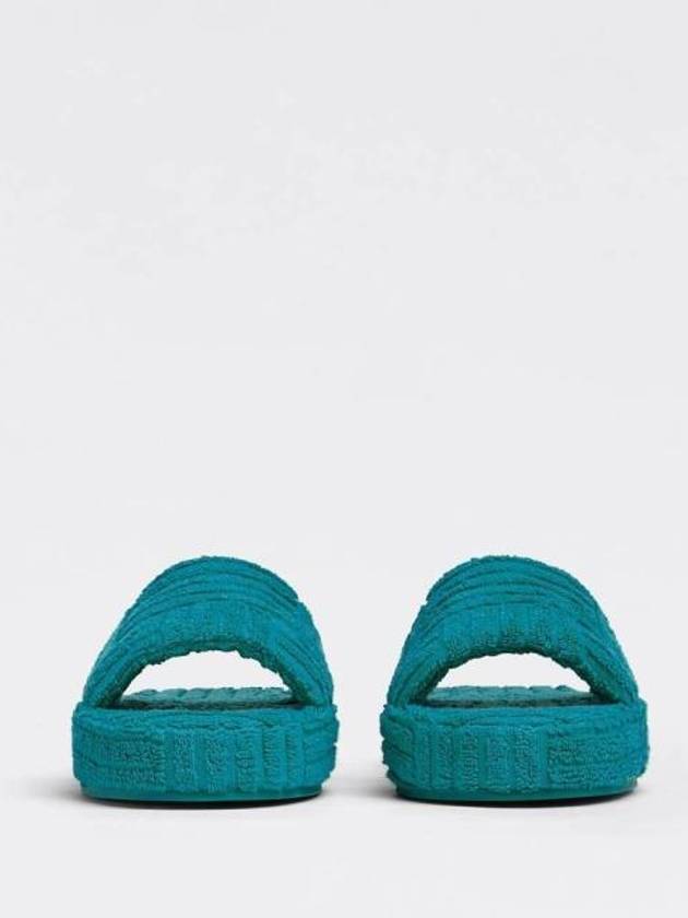 Geometric Terry Fabric Resort Sponge Slippers Blue - BOTTEGA VENETA - BALAAN 3