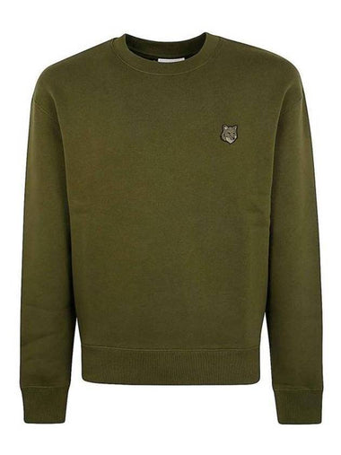 Bold Fox Head Cotton Sweatshirt Green - MAISON KITSUNE - BALAAN 1