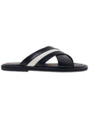 Jabil Stripe Detail Slippers 60266724044 F000 Black - BALLY - BALAAN 3