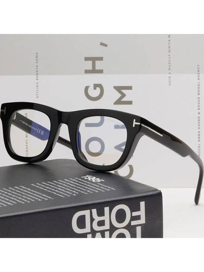 Blue light blocking glasses frame TF5872B 001 Retro fashion hornrimmed eye protection - TOM FORD - BALAAN 2