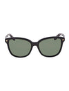 Eyewear Logo Square Sunglasses Green - SALVATORE FERRAGAMO - BALAAN 1