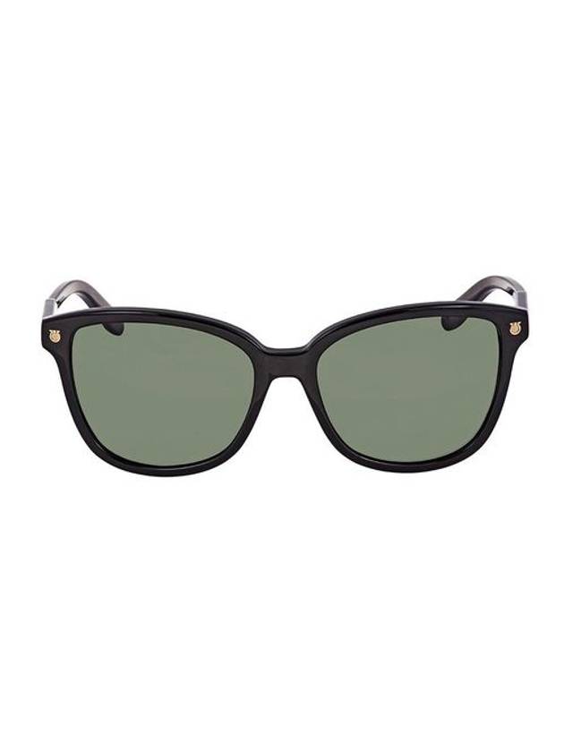 Eyewear Logo Square Sunglasses Green - SALVATORE FERRAGAMO - BALAAN 1