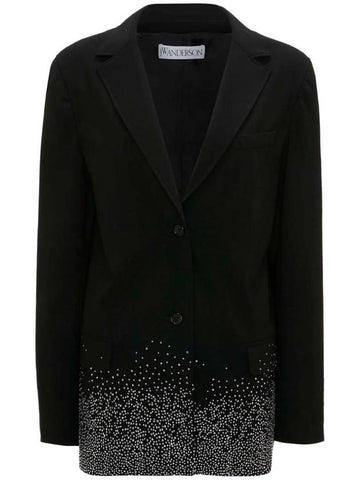 crystal-embellished single-breasted blazer JK0308PG1321999 - JW ANDERSON - BALAAN 1