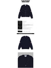 Milano Stitch Sprite Armband Cotton V-neck Cardigan Navy - THOM BROWNE - BALAAN 3