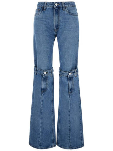 Light Blue Jeans With Open Knee In Denim Woman - COPERNI - BALAAN 1