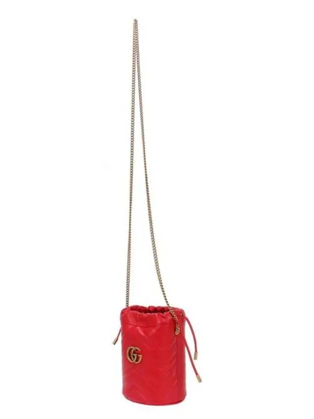 GG Marmont Matelasse Mini Bucket Bag Red - GUCCI - BALAAN 3