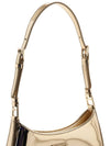 Cleo Brushed Shoulder Bag Gold - PRADA - BALAAN 10