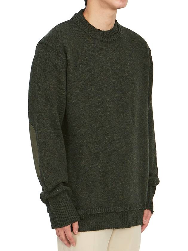 Back Stitch Elbow Patch Knit Top Charcoal - MAISON MARGIELA - BALAAN 6