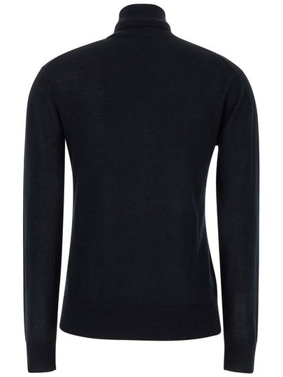 Black High Neck Pullover With Ribbed Trim In Wool Woman - SEMI COUTURE - BALAAN 2