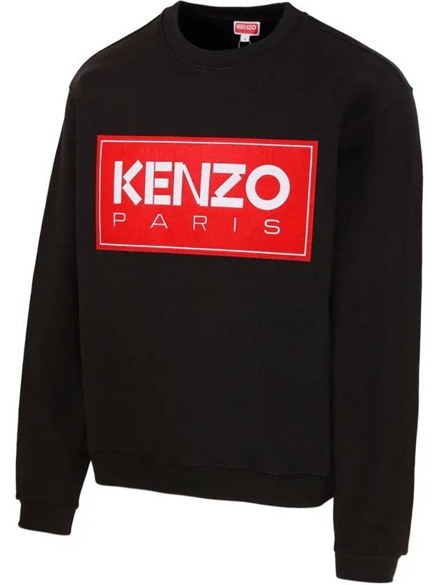 Box Logo Sweatshirt Black - KENZO - BALAAN 4