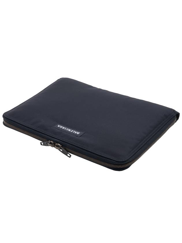 Men's Logo Patch Clutch Bag Black - BALENCIAGA - BALAAN.