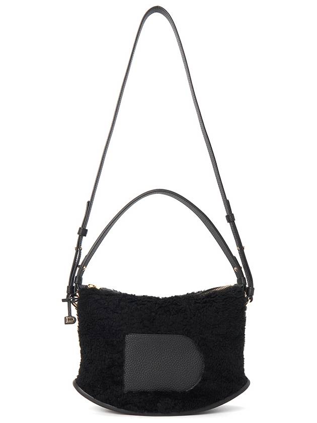 Pin Swing Teddy Shoulder Bag Black - DELVAUX - BALAAN 7