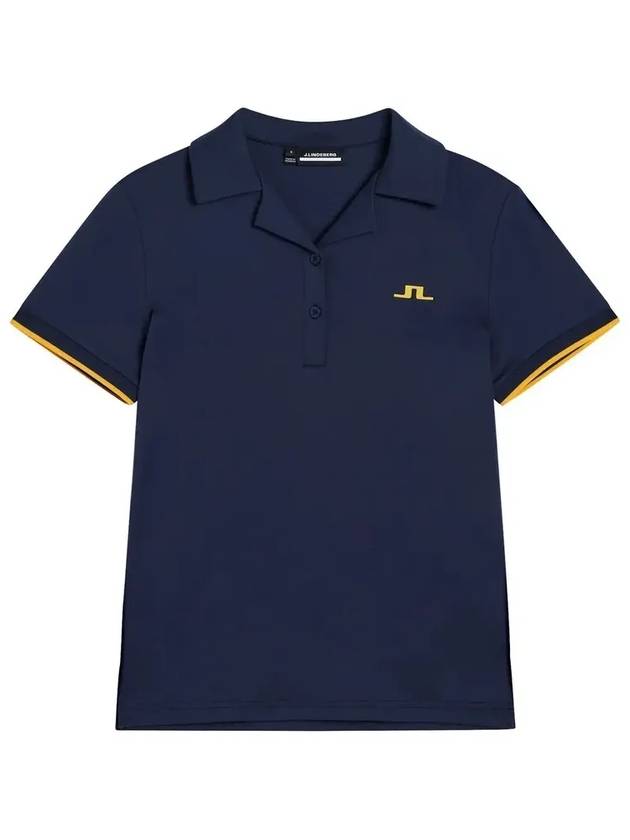 SS Golf Short Sleeve Solange Polo SOLANGE POLO Navy - J.LINDEBERG - BALAAN 1