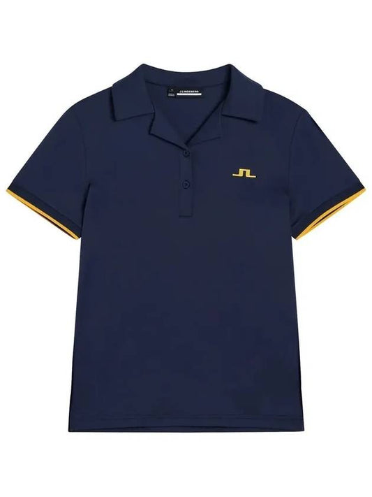 SS Golf Short Sleeve Solange Polo SOLANGE POLO Navy - J.LINDEBERG - BALAAN 1