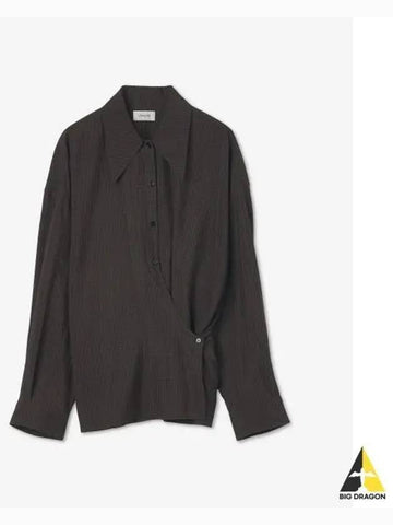 Twisted Shirt Brown Midnight - LEMAIRE - BALAAN 1