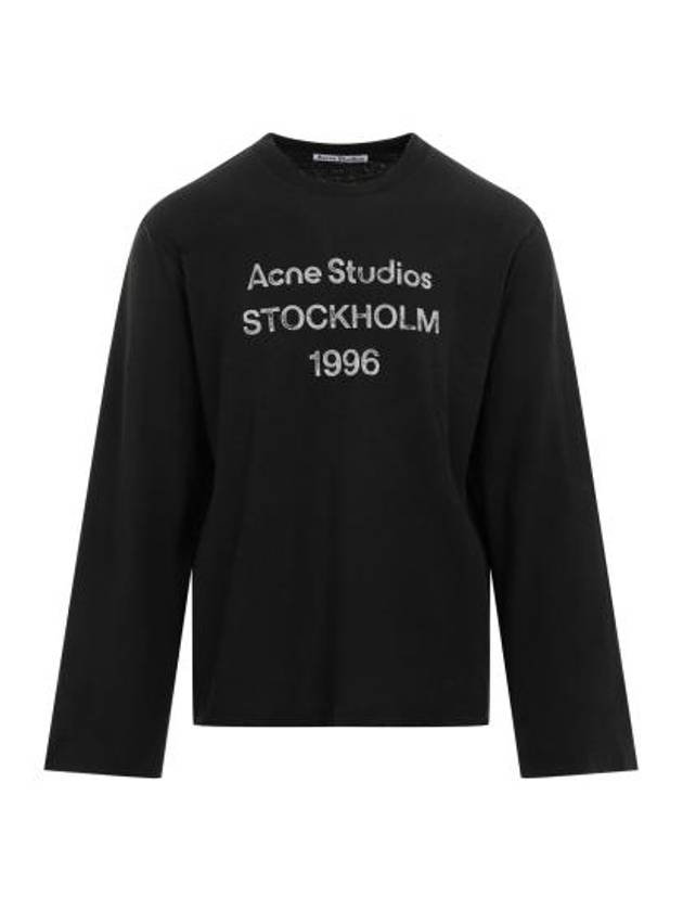 Stamp Logo Long Sleeve T-Shirt Faded Black - ACNE STUDIOS - BALAAN 3