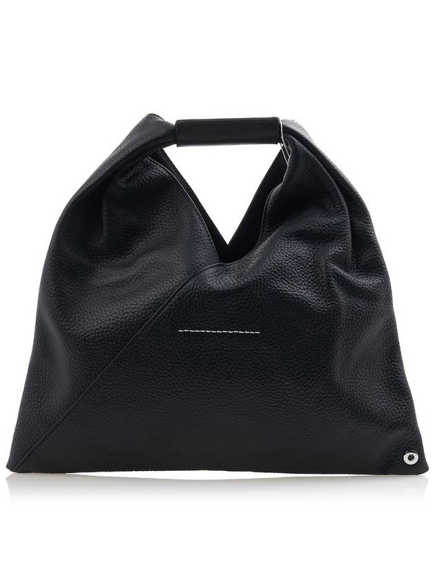 Triangle Leather Mini Tote Bag Black - MAISON MARGIELA - BALAAN 4