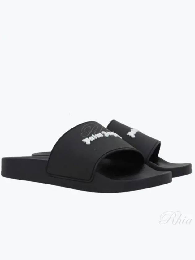 Logo Slippers Black - PALM ANGELS - BALAAN 2