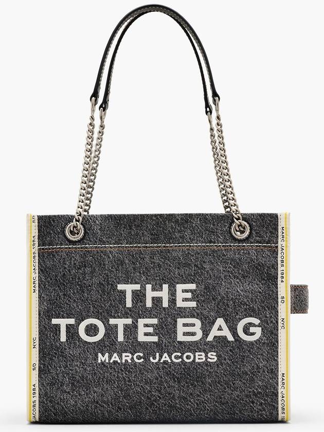 Denim Chain The Medium Tote Black Wash 2F4HTT018H05 965 - MARC JACOBS - BALAAN 1