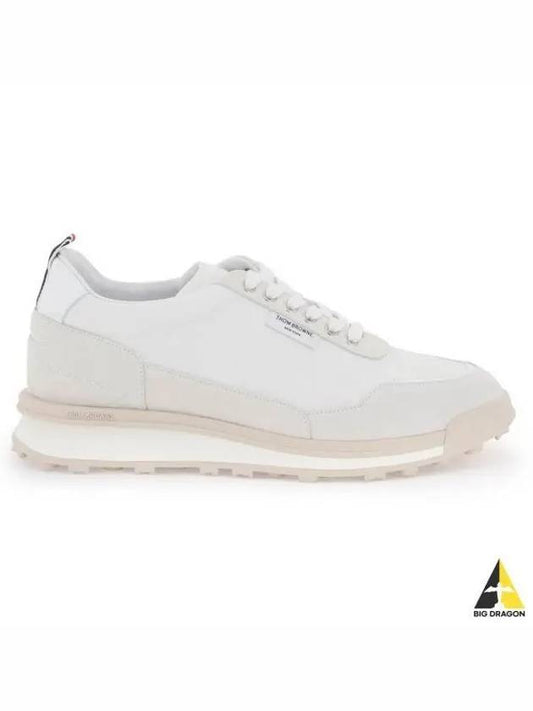 Eco Nylon Alumni Low Top Sneakers White - THOM BROWNE - BALAAN 2