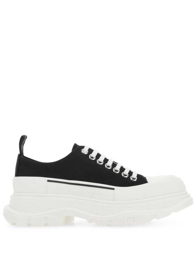 Tread Slick Low Top Sneakers Black White - ALEXANDER MCQUEEN - BALAAN 2