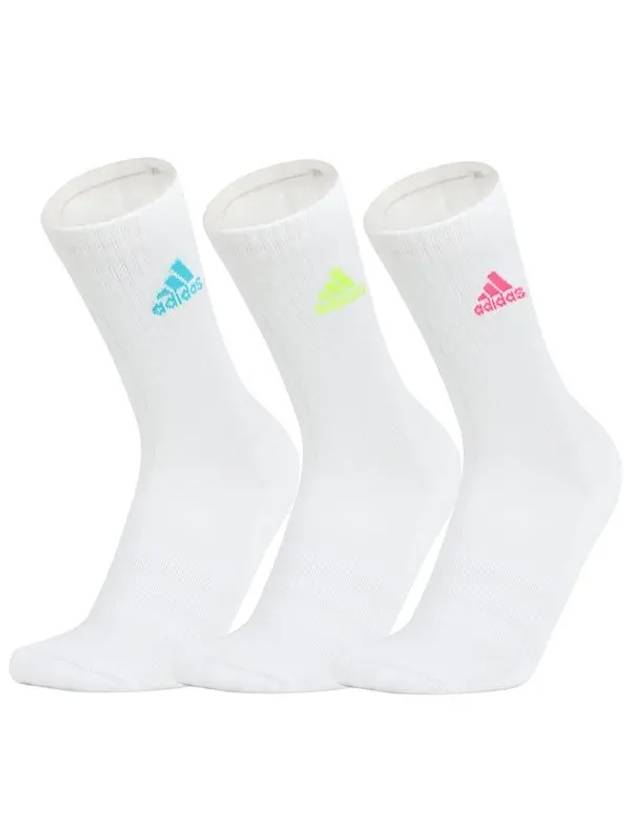 Cushion Crew Socks 3 Pairs White - ADIDAS - BALAAN 3