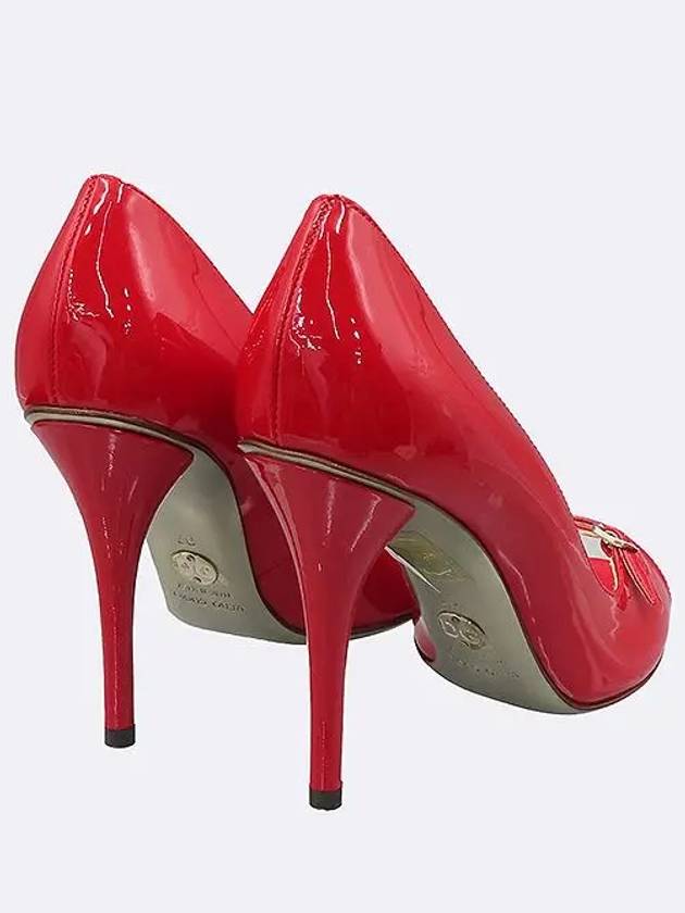 7592 Red color enamel open toe pumps women s shoes 240MM - DOLCE&GABBANA - BALAAN 5