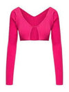 La Maille Pralu Micro Charm Logo Cardigan Pink - JACQUEMUS - BALAAN 2