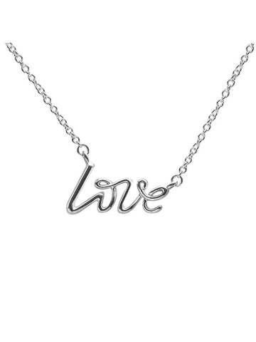 Paloma Graffiti Love Pendant Necklace Silver - TIFFANY & CO. - BALAAN 1