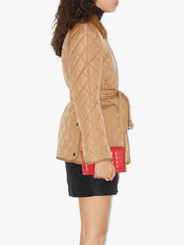 Diamond Quilted Nylon Jacket Beige - BURBERRY - BALAAN 5