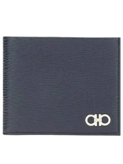 Gancini Half Wallet Deep Ocean - SALVATORE FERRAGAMO - BALAAN 2