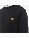 Fox Head Patch Regular Round Neck Pullover Knit Top Anthracite Melange - MAISON KITSUNE - BALAAN 6