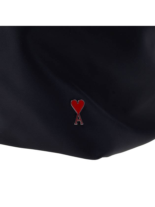 Heart Logo Large Tote Bag Black - AMI - BALAAN 7