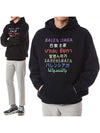 Language Logo Print Hoodie Black - BALENCIAGA - BALAAN 2