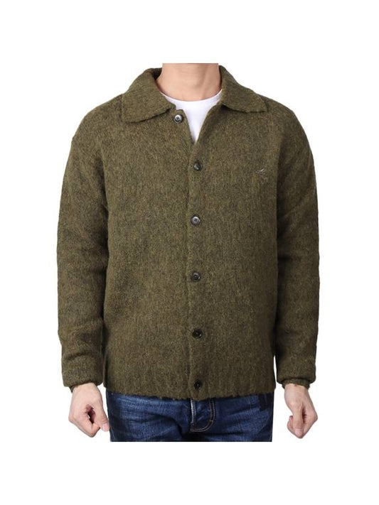 Wool Cardigan Dark Olive - ACNE STUDIOS - BALAAN 1