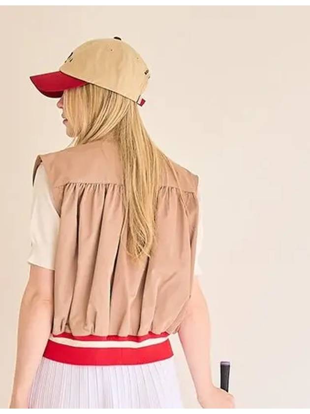 Memory shirring vest deep beige - BENECIA12 - BALAAN 1