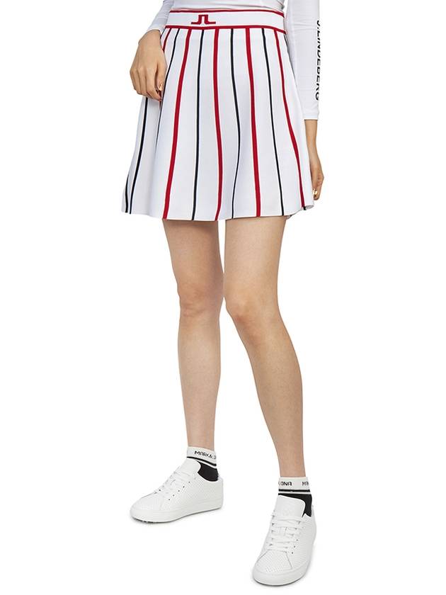 Women's River Knitted Golf Skirt White - J.LINDEBERG - BALAAN 6