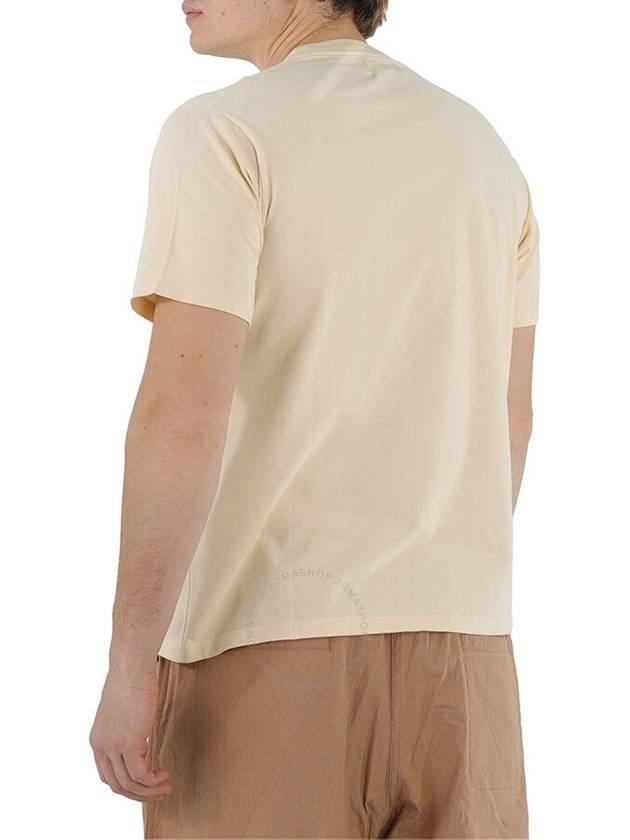 424 Men's Box Logo Embroidered T-Shirt in Cream, Size X-Small - 424 - BALAAN 3