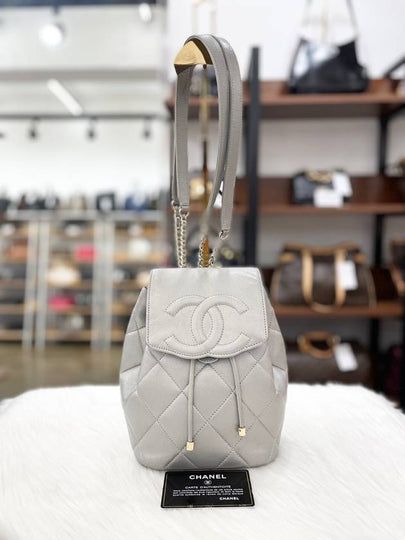 Women s 22 Season Calfskin Flap Backpack Silver 31st AS2398 Status A - CHANEL - BALAAN 2