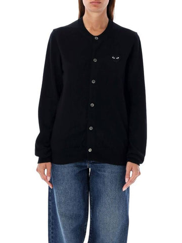 Comme Des Garçons Play Cardigan Black Heart Patch - COMME DES GARCONS PLAY - BALAAN 1